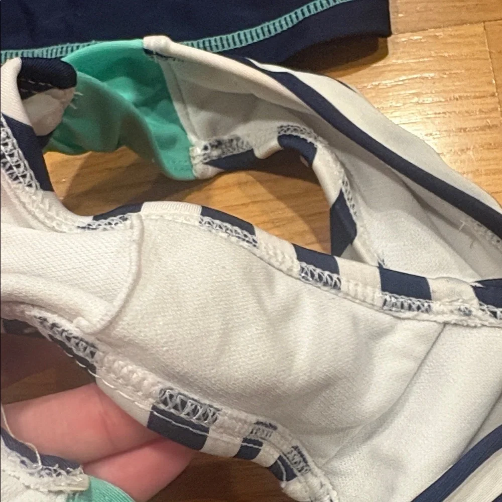 Cat & Jack Navy and Striped Swim Rashguard Set